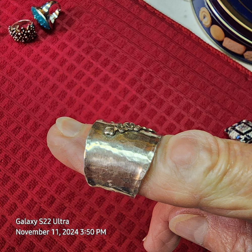 Gorgeous One Of A Kind Custom 9.25 Sterling Silver Handmade Ring (size 8) - Picture 2 of 7